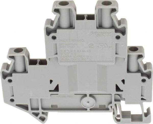 Schneider Electric - 2 Poles, 800 Volt, 36 Amp, -40 to 266°F, DIN Rail Mount, Polyamide Passthrough Terminal Block - 4 Contacts, 26 to 10 AWG Compatibility, 65mm High - Americas Tooling