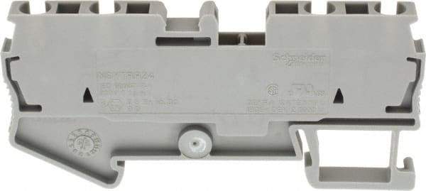 Schneider Electric - 1 Pole, 800 Volt, 24 Amp, -40 to 266°F, DIN Rail Mount, Polyamide Passthrough Terminal Block - 4 Contacts, 28 to 12 AWG Compatibility, 36-1/2mm High - Americas Tooling