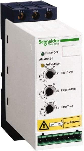 Schneider Electric - 12 Amp, 120 Coil VAC, 50/60 Hz, IEC Motor Starter - 3 Phase Hp: 7.5 - Americas Tooling