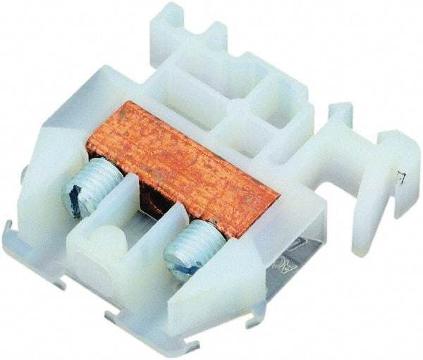 Square D - 600 VAC, 60 Amp, -40 to 275°F, DIN Rail Mount, Nylon Standard Terminal Block - 2 Contacts, Copper, 22 to 8 AWG Compatibility, 1.78 Inch High x 1.7 Inch Deep - Americas Tooling