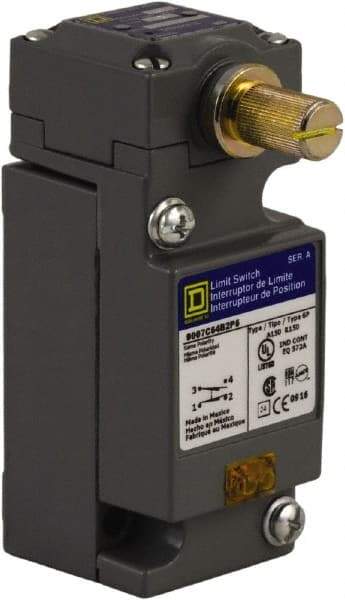 Square D - DPDT, 2NC/2NO, 600 Volt Screw Terminal, Rotary Head Actuator, General Purpose Limit Switch - 1, 2, 4, 6, 12, 13, 6P NEMA Rating, IP67 IPR Rating - Americas Tooling