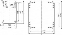 Schneider Electric - Electrical Enclosure Steel Mounting Plate - For Use with 400 (H) x 400 (W) Floor Standing Enclosure, RoHS Compliant, Includes Mounting Hardware & Mounting Plate - Americas Tooling