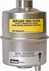 Parker - 1/2 NPT Air Compressor Inlet Filter - 3 CFM, 2.9" Diam x 4.4" High, Use with Welch Pump Models #1400, 1405, 8907 - Americas Tooling