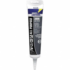 White Lightning - 5.5 oz Tube Clear Acrylic & Latex Sealant - -30 to 180°F Operating Temp, 45 min Tack Free Dry Time, 5 to 7 Days Full Cure Time - Americas Tooling