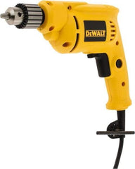 DeWALT - 3/8" Keyed Chuck, 2,800 RPM, Pistol Grip Handle Electric Drill - 7 Amps, 120 Volts, Reversible - Americas Tooling