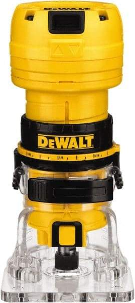 DeWALT - 31,000 RPM, 0.6 HP, 4.5 Amp, Laminate Trimmer Electric Router - 120 Volts, 1/4 Inch Collet - Americas Tooling