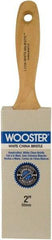 Wooster Brush - 2" Flat Hog Varnish Brush - 3-3/16" Bristle Length, 6-1/2" Maple Beavertail Handle - Americas Tooling