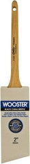 Wooster Brush - 2" Angled Hog Sash Brush - 2-7/16" Bristle Length, 7-7/8" Maple Rattail Handle - Americas Tooling