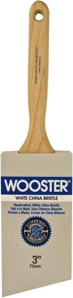 Wooster Brush - 3" Angled Hog Sash Brush - 3-7/16" Bristle Length, 8" Maple Fluted Handle - Americas Tooling