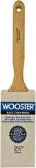 Wooster Brush - 2-1/2" Flat Hog Sash Brush - 3-3/16" Bristle Length, 6-1/8" Maple Fluted Handle - Americas Tooling