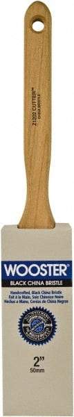 Wooster Brush - 2" Flat Hog Sash Brush - 2-15/16" Bristle Length, 6-1/8" Maple Fluted Handle - Americas Tooling