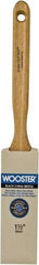 Wooster Brush - 1-1/2" Flat Hog Sash Brush - 2-11/16" Bristle Length, 5-1/8" Maple Fluted Handle - Americas Tooling