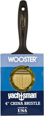 Wooster Brush - 4" Flat Hog Wall Brush - 3-3/16" Bristle Length, 6-1/4" Plastic Beavertail Handle - Americas Tooling