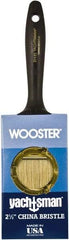 Wooster Brush - 2-1/2" Flat Hog Varnish Brush - 2-11/16" Bristle Length, 6-1/4" Plastic Beavertail Handle - Americas Tooling