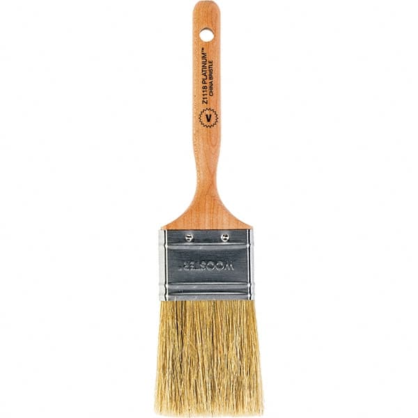 Wooster Brush - 2" Flat Hog Varnish Brush - 2-11/16" Bristle Length, 5-1/8" Maple Dowel Handle - Americas Tooling