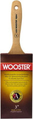 Wooster Brush - 3" Oval Synthetic Varnish Brush - 3-7/16" Bristle Length, 6-1/4" Maple Beavertail Handle - Americas Tooling