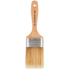 Wooster Brush - 2-1/2" Oval Synthetic Varnish Brush - 3-3/16" Bristle Length, 6-1/4" Maple Beavertail Handle - Americas Tooling