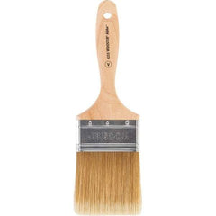 Wooster Brush - 3" Flat Synthetic Varnish Brush - 3-3/16" Bristle Length, 6-1/2" Maple Beavertail Handle - Americas Tooling