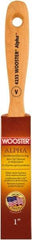 Wooster Brush - 1" Flat Synthetic Varnish Brush - 2-3/16" Bristle Length, 6-1/2" Maple Beavertail Handle - Americas Tooling