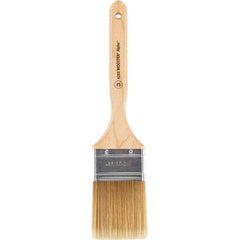 Wooster Brush - 2-1/2" Flat Synthetic Sash Brush - 2-15/16" Bristle Length, 7-7/8" Maple Fluted Handle - Americas Tooling