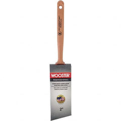 Wooster Brush - 2" Angled Synthetic Sash Brush - 2-11/16" Bristle Length, 7-7/8" Poly Foam Fluted Handle - Americas Tooling