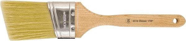 Wooster Brush - 2-1/2" Oval/Angle Synthetic Varnish Brush - 3-3/16" Bristle Length, 8" Maple Fluted Handle - Americas Tooling