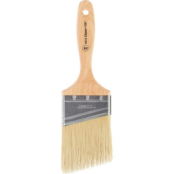 Wooster Brush - 3" Angled Synthetic Varnish Brush - 3-3/16" Bristle Length, 5-7/8" Maple Beavertail Handle - Americas Tooling