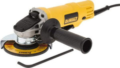 DeWALT - 4-1/2" Wheel Diam, 12,000 RPM, Corded Angle & Disc Grinder - 5/8-11 Spindle, 120 Volts, 7.5 Amps - Americas Tooling