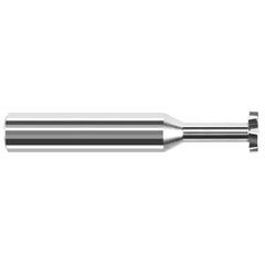 Harvey Tool - 3/8" Cut Diam, 1/8" Cut Width, 3/8" Shank, Staggered-Tooth Woodruff Keyseat Cutter - Exact Industrial Supply