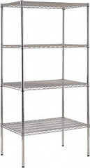 Sandusky Lee - 4 Shelf Wire Shelving Unit - 36" Wide x 24" Deep x 74" High, - Americas Tooling