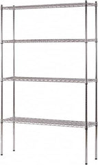 Sandusky Lee - 4 Shelf Wire Shelving Unit - 48" Wide x 12" Deep x 74" High, - Americas Tooling