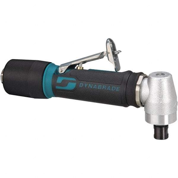 Dynabrade - 1/4" Collet, Angle Handle, Air Angle Die Grinder - 15,000 RPM, Rear Exhaust, 23 CFM, 0.4 hp, 90 psi, 1/4 NPT Inlet - Americas Tooling