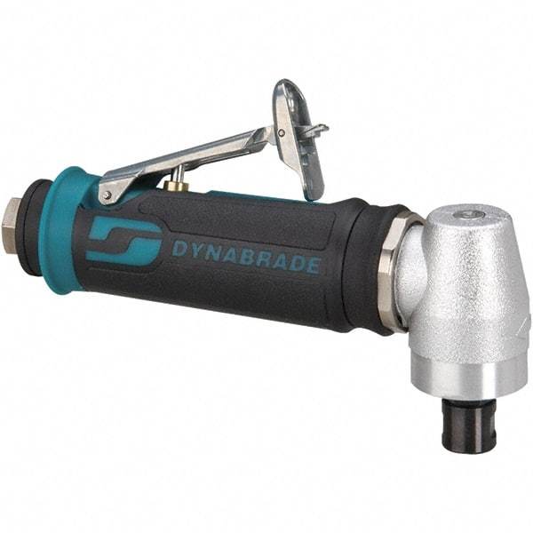 Dynabrade - 1/4" Collet, Angle Handle, Air Angle Die Grinder - 20,000 RPM, Rear Exhaust, 26 CFM, 0.4 hp, 90 psi, 1/4 NPT Inlet - Americas Tooling