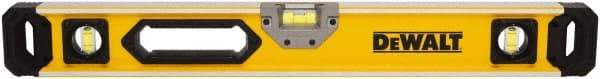 DeWALT - Magnetic 78" Long 3 Vial Box Beam Level - Aluminum, Yellow - Americas Tooling