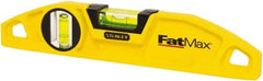 Stanley - 2 Vial, 9" Aluminum Die Cast Torpedo Level - Magnetic, Yellow - Americas Tooling