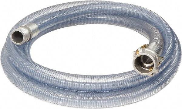 Alliance Hose & Rubber - 1" Inside x 1.24" Outside Diam, Food & Beverage Hose - 5" Bend Radius, Clear, 20' Long, 106 Max psi, 29 Vacuum Rating - Americas Tooling