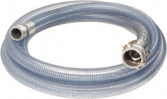 Alliance Hose & Rubber - 4" Inside x 4-1/2" Outside Diam, Food & Beverage Hose - 16" Bend Radius, Clear, 20' Long, 55 Max psi, 29 Vacuum Rating - Americas Tooling