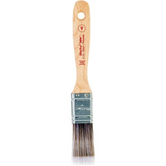 Wooster Brush - 1" Flat Nylon/Polyester Varnish Brush - 2-3/16" Bristle Length, 6-1/2" Maple Beavertail Handle - Americas Tooling