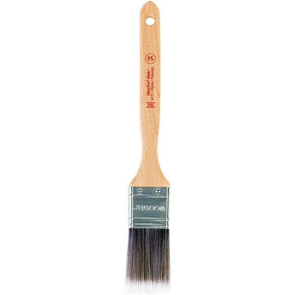 Wooster Brush - 1-1/2" Flat Nylon/Polyester Sash Brush - 2-7/16" Bristle Length, 7.88" Maple Fluted Handle - Americas Tooling