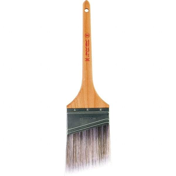 Wooster Brush - 3" Angled Nylon/Polyester Sash Brush - 2-15/16" Bristle Length, 8" Maple Rattail Handle - Americas Tooling