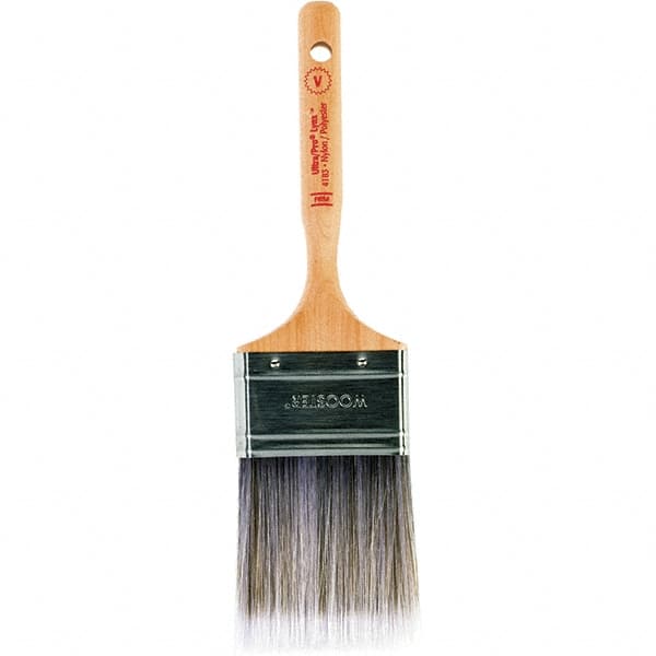 Wooster Brush - 2-1/2" Flat Nylon/Polyester Varnish Brush - 2-15/16" Bristle Length, 6-1/4" Maple Dowel Handle - Americas Tooling