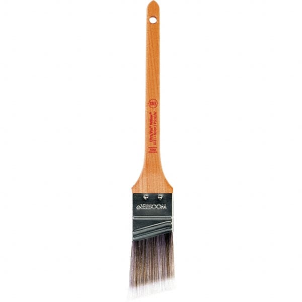 Wooster Brush - 1-1/2" Angled Nylon/Polyester Sash Brush - 2-3/16" Bristle Length, 8" Maple Rattail Handle - Americas Tooling