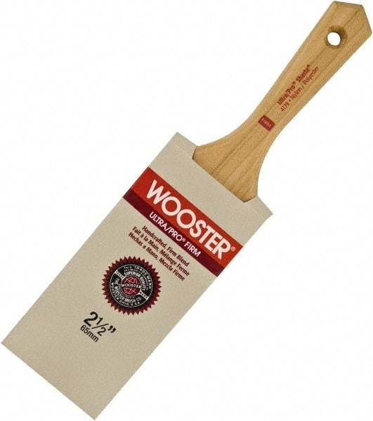 Wooster Brush - 3-1/2" Flat Nylon/Polyester Varnish Brush - 3-11/16" Bristle Length, 5-1/2" Maple Beavertail Handle - Americas Tooling