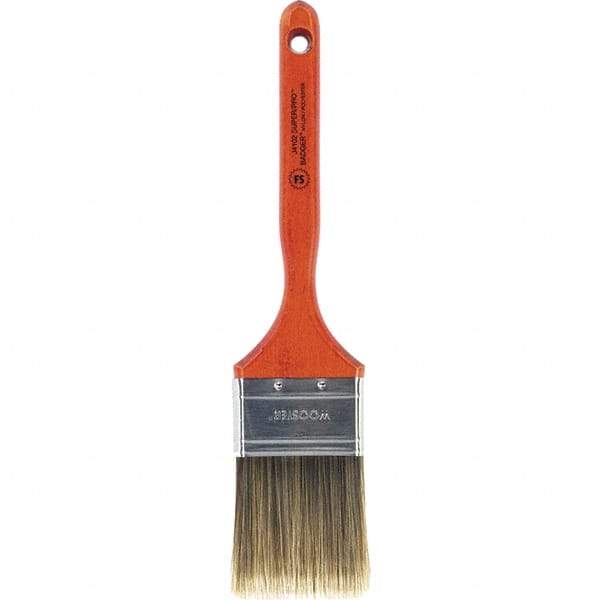 Wooster Brush - 2-1/2" Flat Nylon/Polyester Sash Brush - 2-15/16" Bristle Length, 7-3/16" Wood Fluted Handle - Americas Tooling