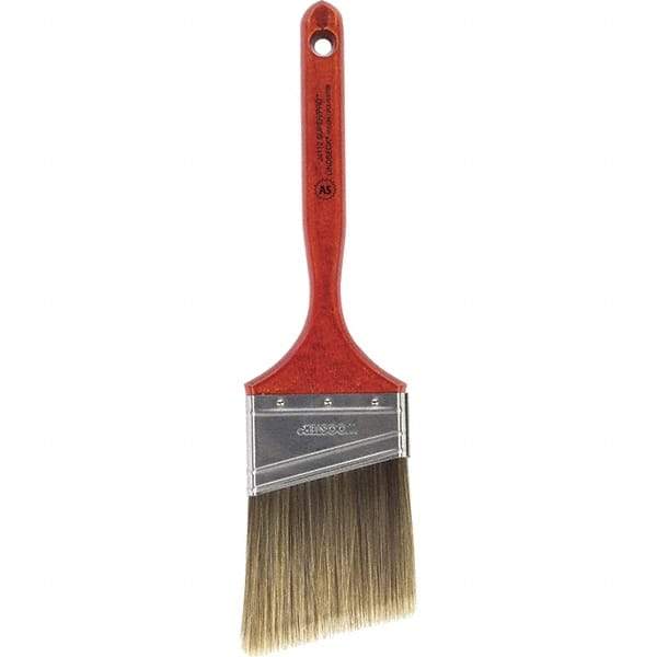 Wooster Brush - 3" Angled Nylon/Polyester Sash Brush - 3-3/16" Bristle Length, 7-3/16" Wood Fluted Handle - Americas Tooling