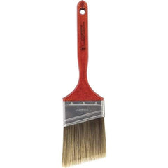 Wooster Brush - 3" Angled Nylon/Polyester Sash Brush - 3-3/16" Bristle Length, 7-3/16" Wood Fluted Handle - Americas Tooling