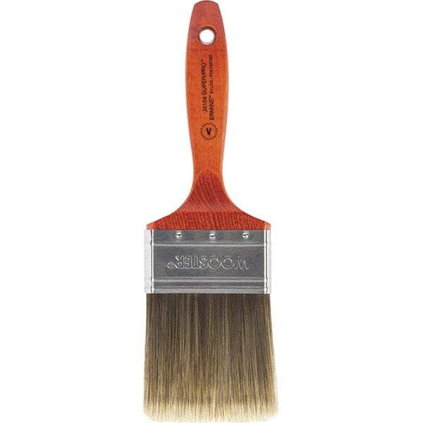 Wooster Brush - 3" Flat Nylon/Polyester Varnish Brush - 3-3/16" Bristle Length, 5-1/2" Wood Beavertail Handle - Americas Tooling