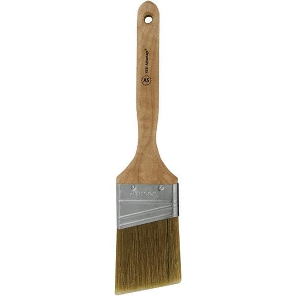 Wooster Brush - 2-1/2" Angled Hog Sash Brush - 2-15/16" Bristle Length, 7-1/8" Plastic Fluted Handle - Americas Tooling