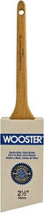 Wooster Brush - 2-1/2" Angled Hog Sash Brush - 2-7/16" Bristle Length, 8" Maple Rattail Handle - Americas Tooling