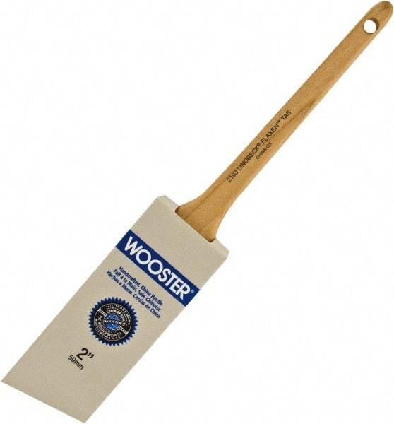 Wooster Brush - 2" Angled Hog Sash Brush - 2-3/16" Bristle Length, 8" Maple Rattail Handle - Americas Tooling